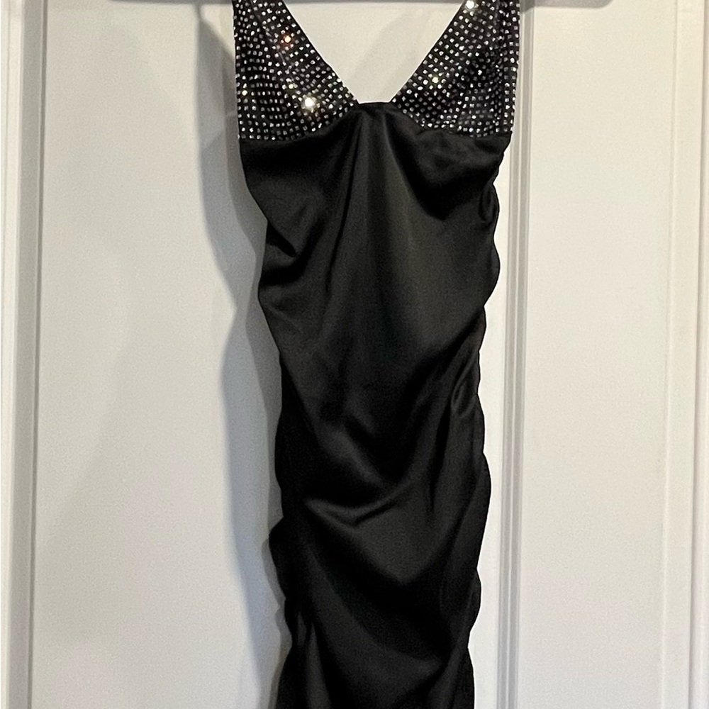 Victoria’s Secret x For Love and Lemons Satin & Rhinestone Slip Dress